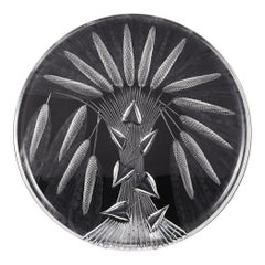 A Rare Josef Svarc Cut Glass Charger, c1965