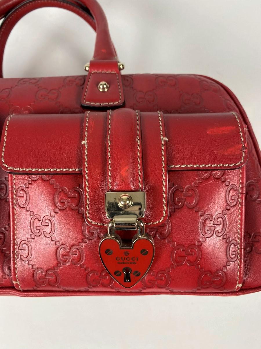 Rare sac à main Joy Boston Heart Padlock de Gucci, édition limitée vers 2013 5