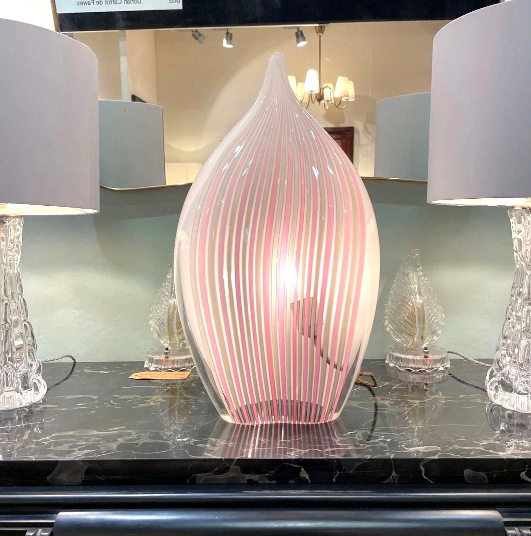 Rara lámpara en forma de lágrima de cristal de La Murano, de Lino Tagliapietra Italiano en venta