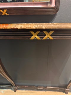 A rare large Borsani console table & matching backlit mirror