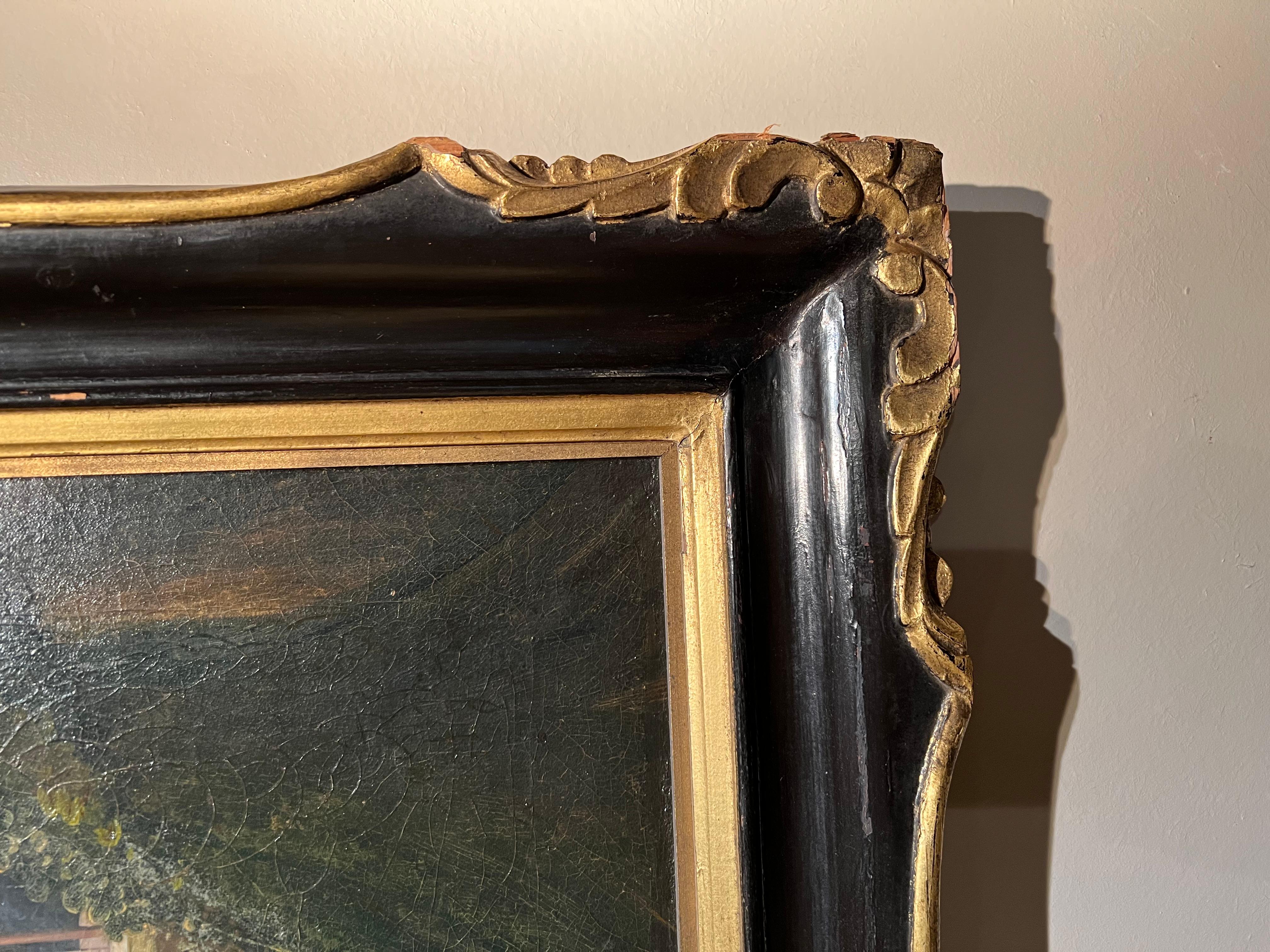 Eine seltene große chinesische Export Öl auf Leinwand, att zu Tingqua, China um 1830 (Handbemalt) im Angebot