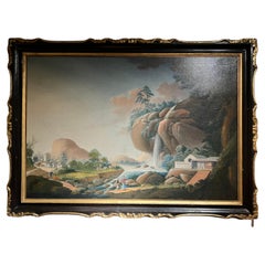 Eine seltene große chinesische Export Öl auf Leinwand, att zu Tingqua, China um 1830