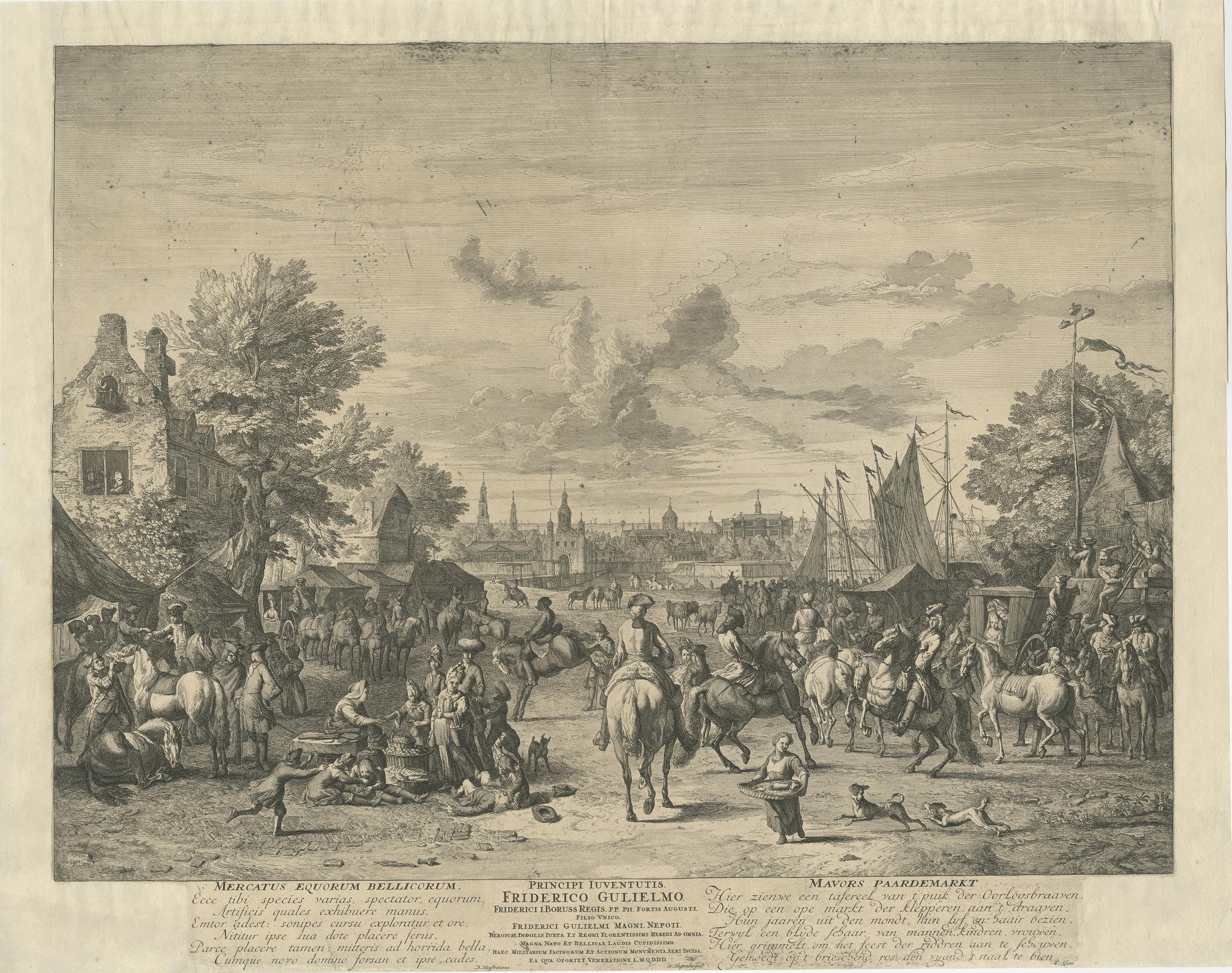 Huchtenburg, J. van (1647-1733). 

Impressive rare large etching of a 'War-