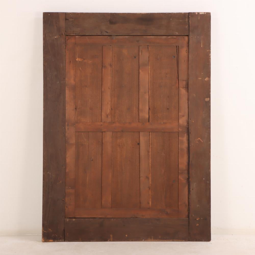 Ottone Un raro specchio francese di grandi dimensioni in legno ebanizzato e ottone repousse, XIX sec. in vendita
