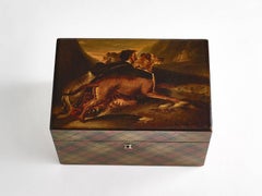 Large Mid-19th Century Signed Royal Stuart Tartan Box, Circa 1830