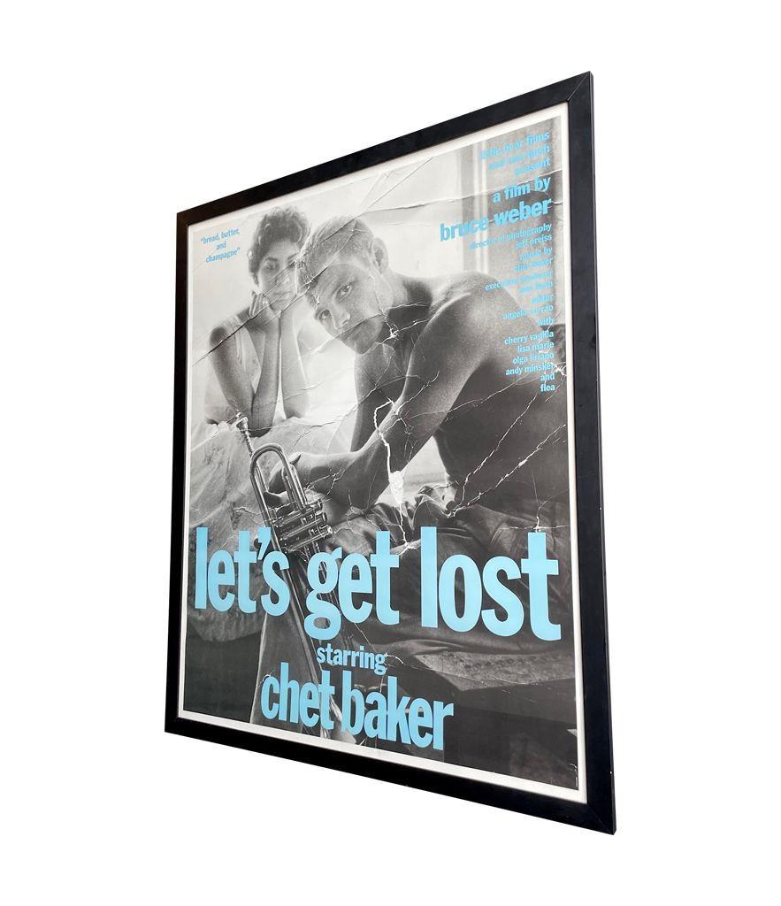 A Rare poster for Bruce Weber's 1988 film “Let’s Get Lost” The image is of Chet and Halima, his first wife.

The poster uses a distressed photograph from legendary Jazz photographer William Claxton. The creases and damage is part of the poster