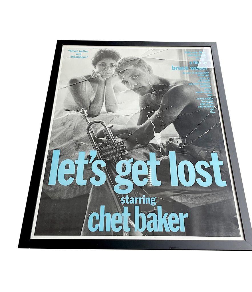 Papier Rare grande affiche originale pour le film Let's Get Lost (1988) de Bruce Weber. en vente