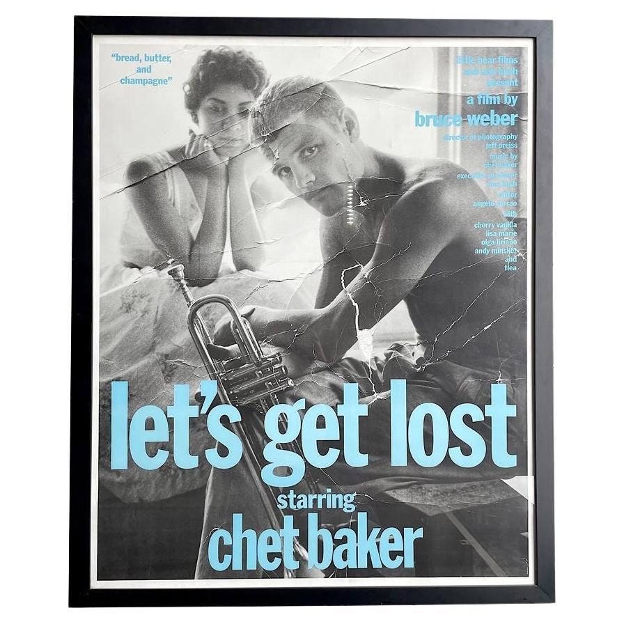 Raro cartel original de gran tamaño para la película de Bruce Weber de 1988 "Let's Get Lost". en venta