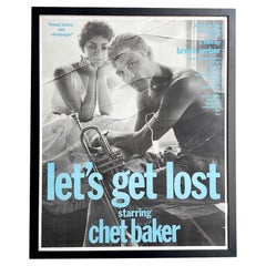 Vintage A rare large orignal film poster for Bruce Weber's 1988 film “Let’s Get Lost”