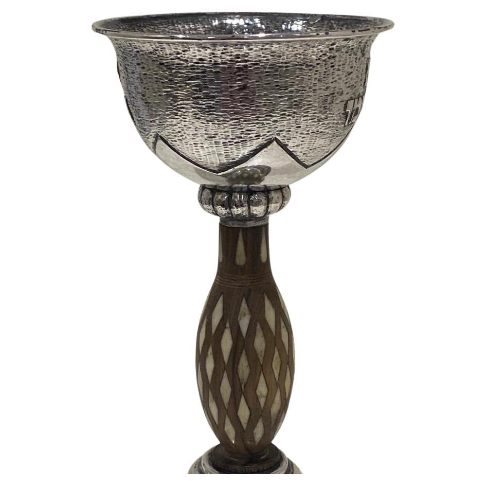 Mid-20th Century Rare Large Sterling Silver Kiddush Cup by Friedlander Dusseldorf, Germany, 1932