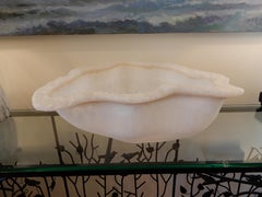 Rare Large White Onyx Sculptural Bowl, Italy