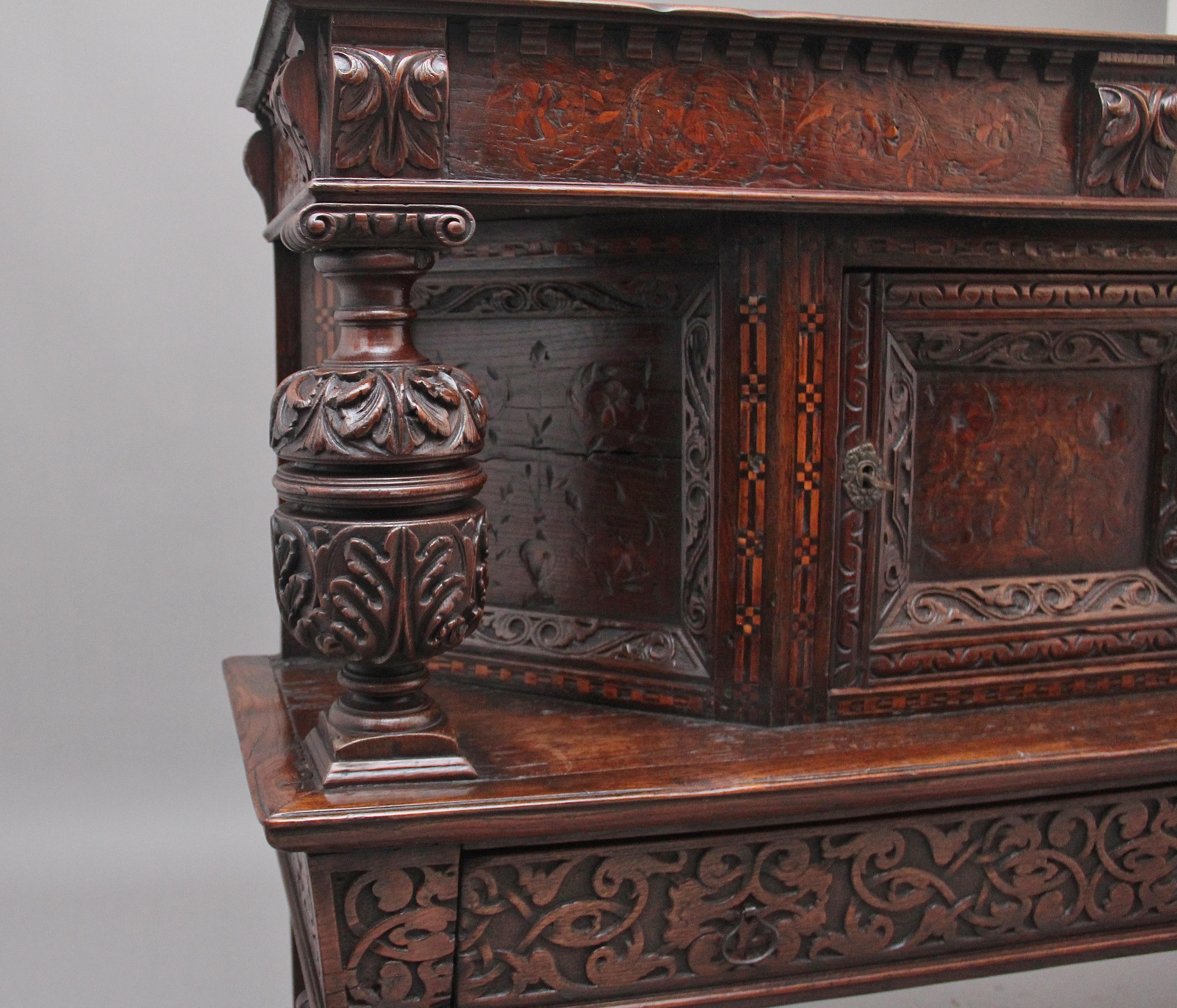 British Rare Late 16th Century Oak Court Cupboard For Sale