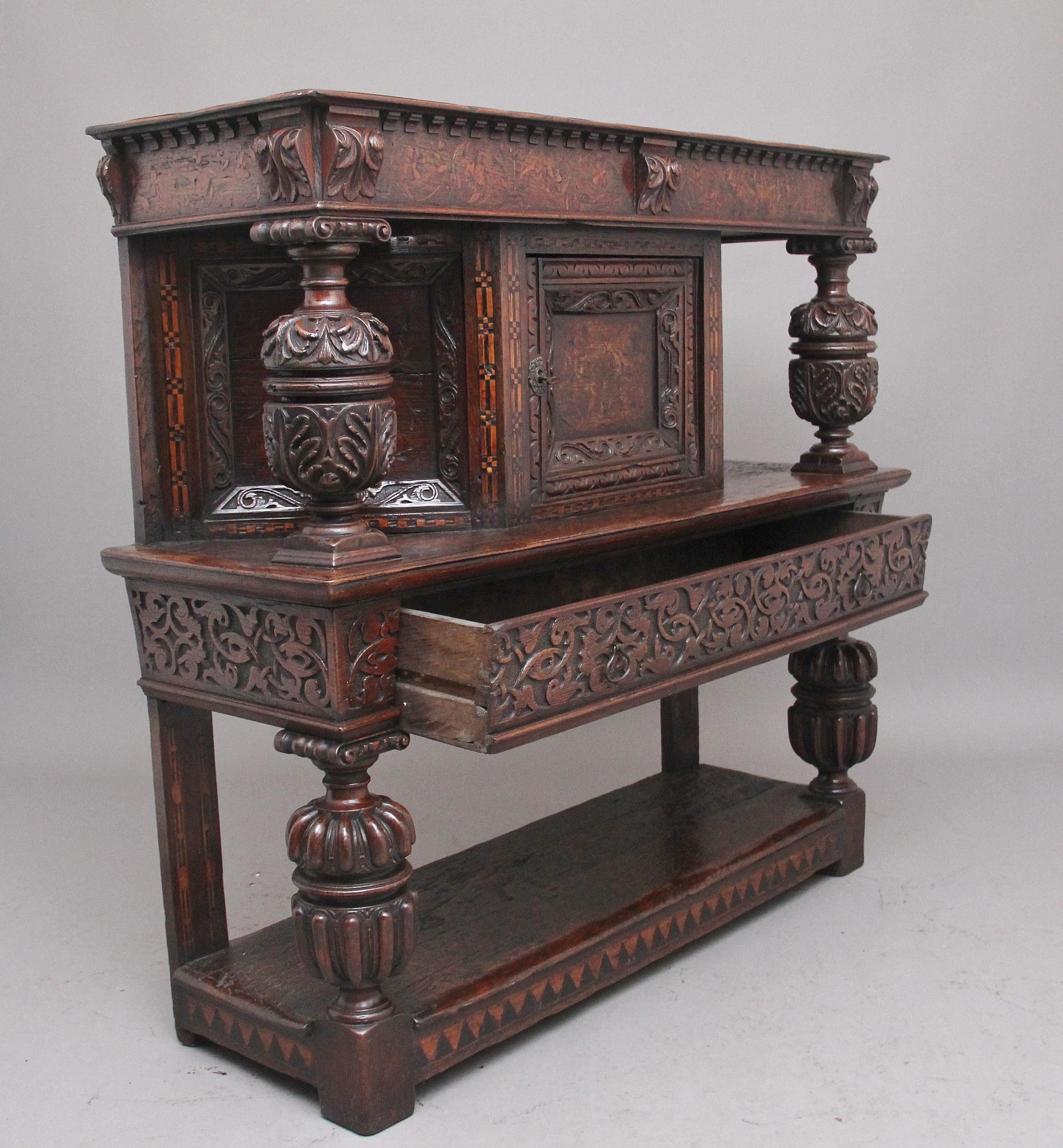 18th Century and Earlier Rare Late 16th Century Oak Court Cupboard