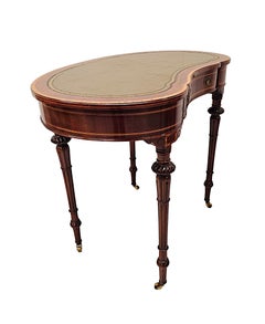 A Rare Late 19th Century Leather Top Desk Labelled Millar and Beatty, Dublin