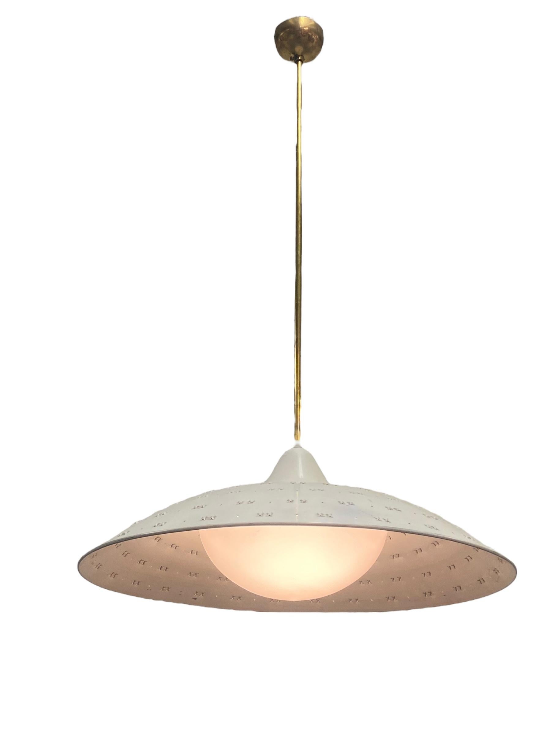 Mid-Century Modern A Rare Lisa-Johansson Pape Ceiling Lamp FN 03-433, Orno 1950s For Sale