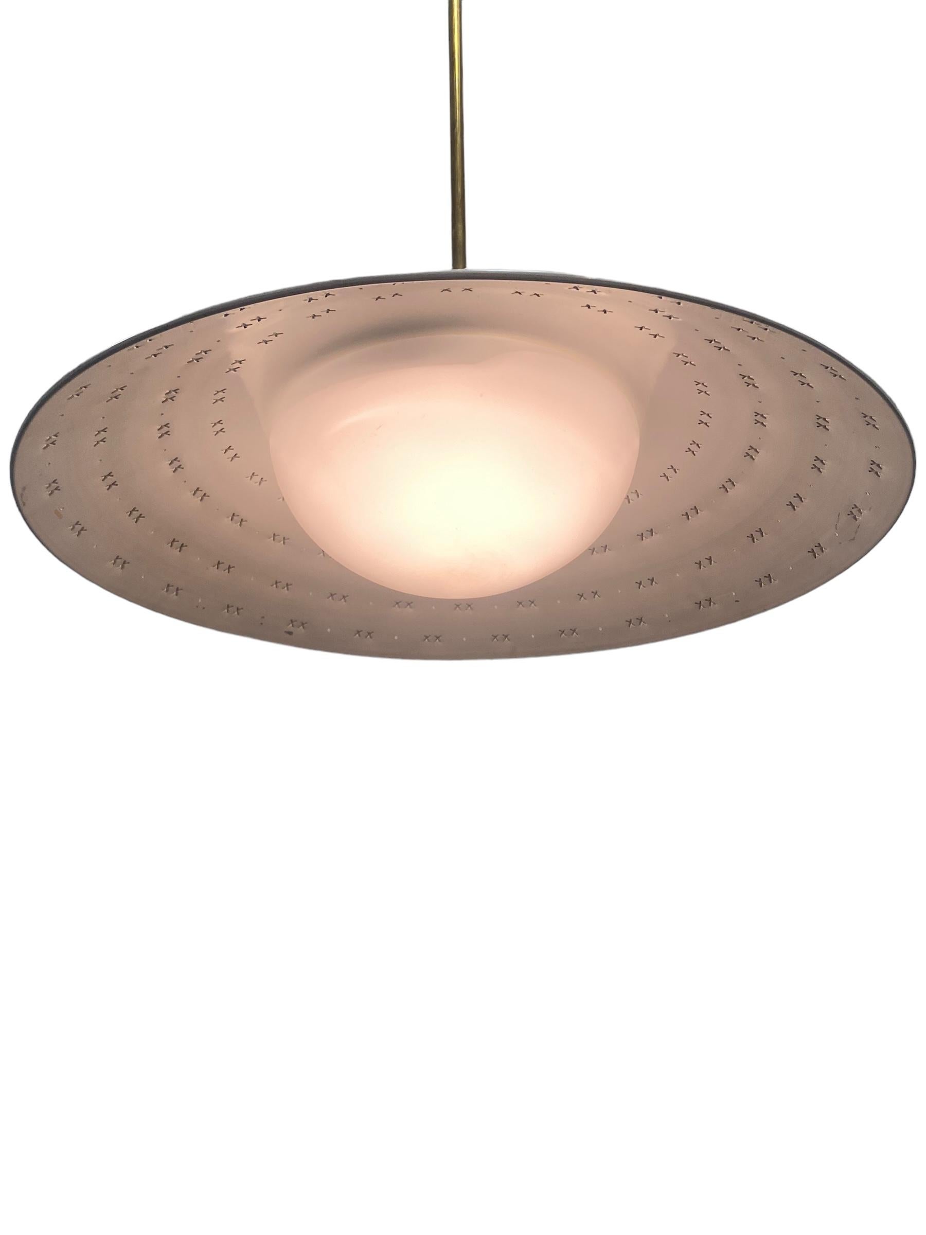 A Rare Lisa-Johansson Pape Ceiling Lamp FN 03-433, Orno 1950s In Good Condition For Sale In Helsinki, FI