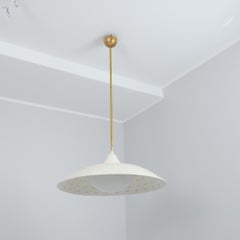 A Rare Lisa-Johansson Pape White Metal & Opaline Pendant FN 03-433, Orno 1940s