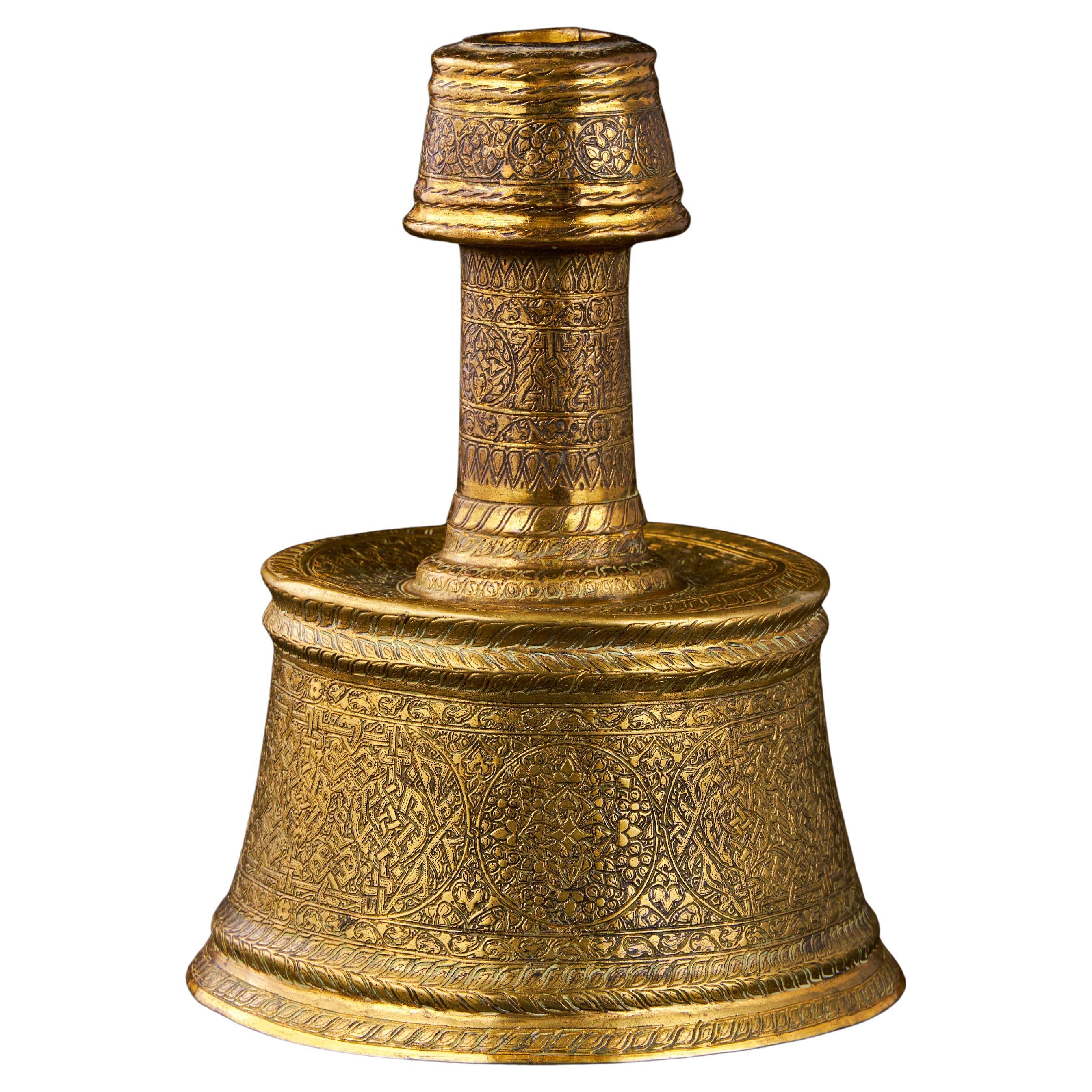 A Rare Mamluk "Veneto-Saracenic" Candlestick, Late 15TH Century For Sale