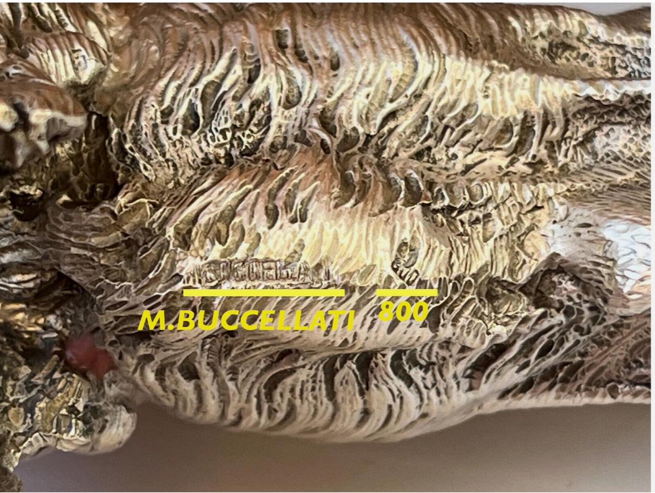 Rara escultura de perro Spaniel de Mario Buccellati, muy detallada, Plata 800 en venta 2