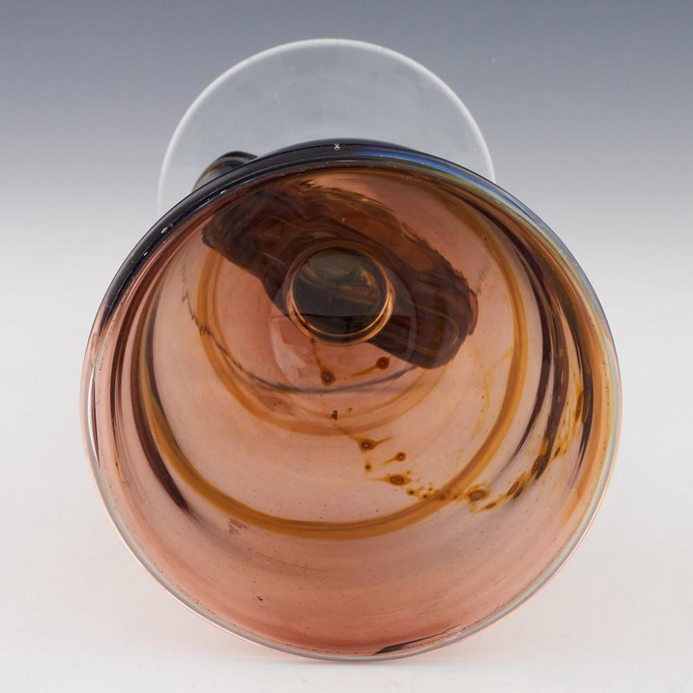 Verre Rare calice en verre de Mdina Glass signé par Michael Harris, c1970 en vente