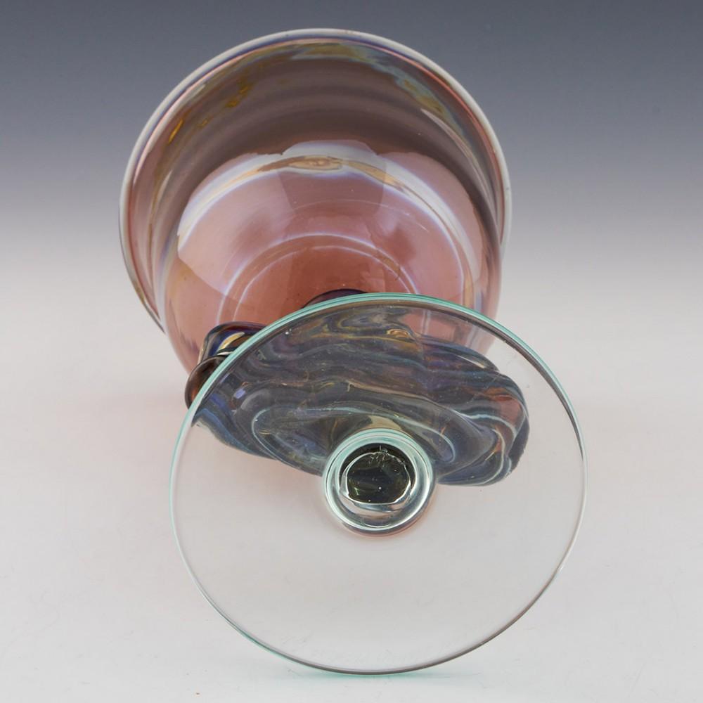 Rare calice en verre de Mdina Glass signé par Michael Harris, c1970 en vente 1