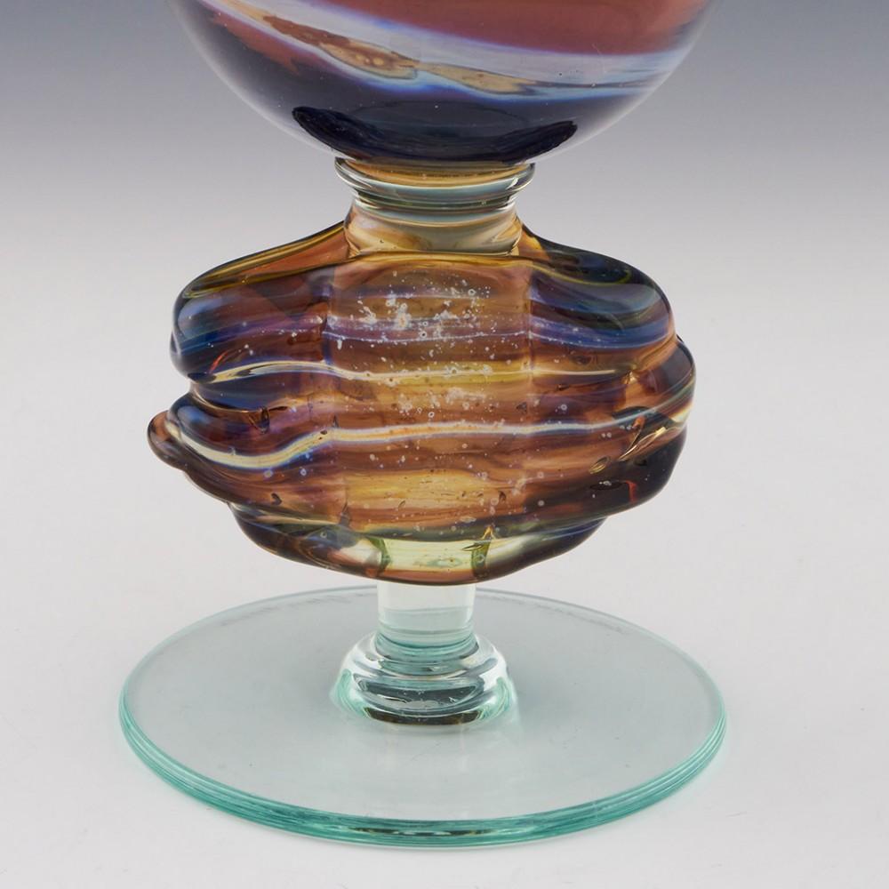Rare calice en verre de Mdina Glass signé par Michael Harris, c1970 en vente 2