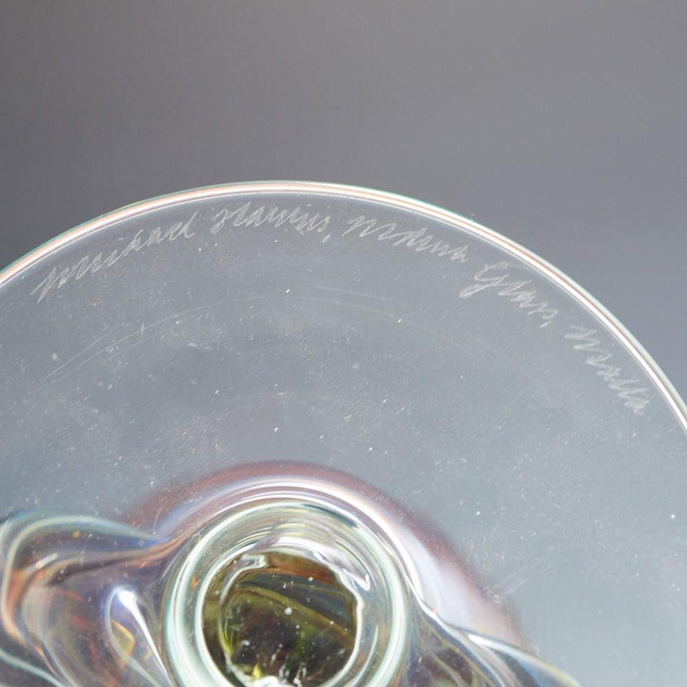 Rare calice en verre de Mdina Glass signé par Michael Harris, c1970 en vente 3