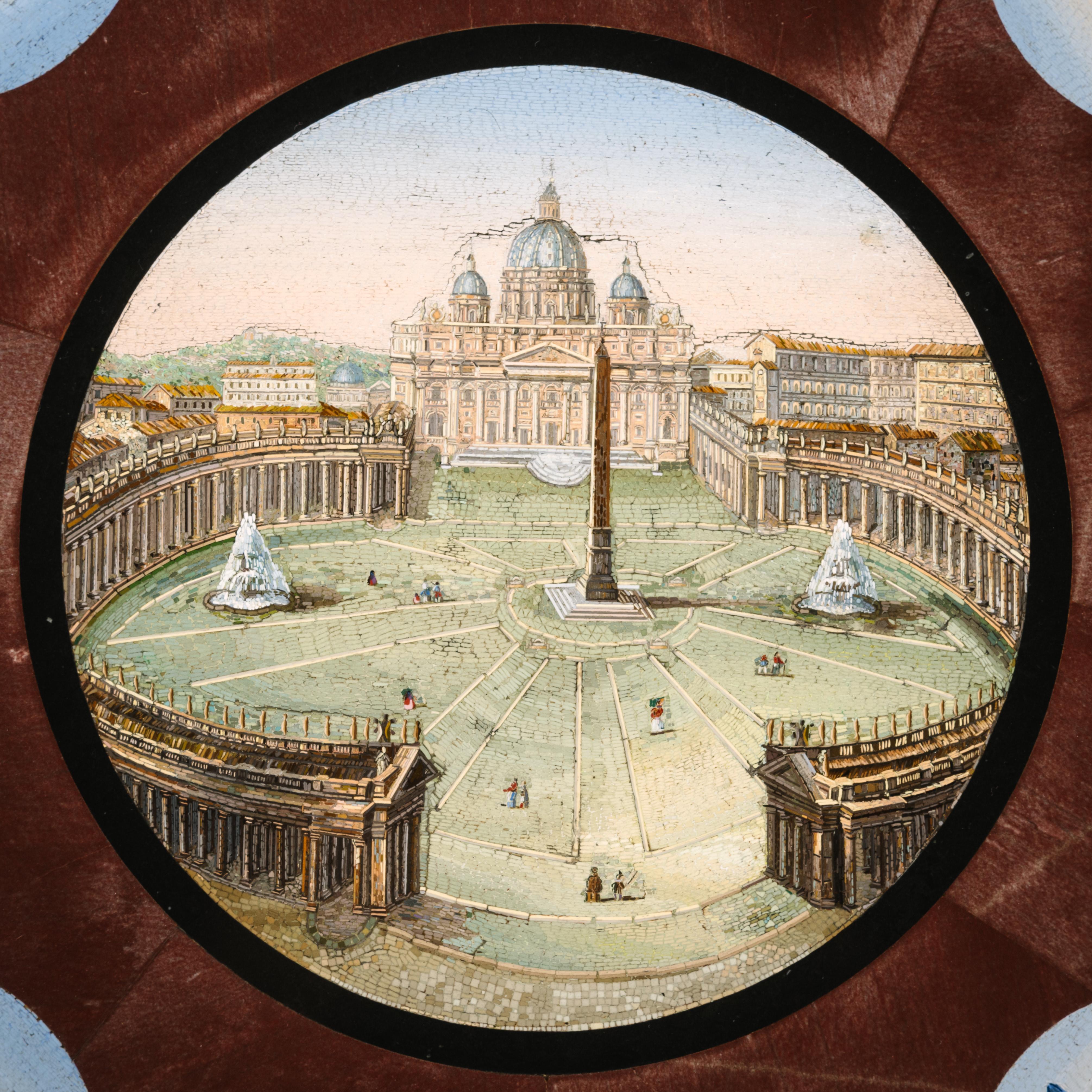 A Rare Micromosaic Table, Attributed to Michelangelo Barberi, Rome For Sale 4