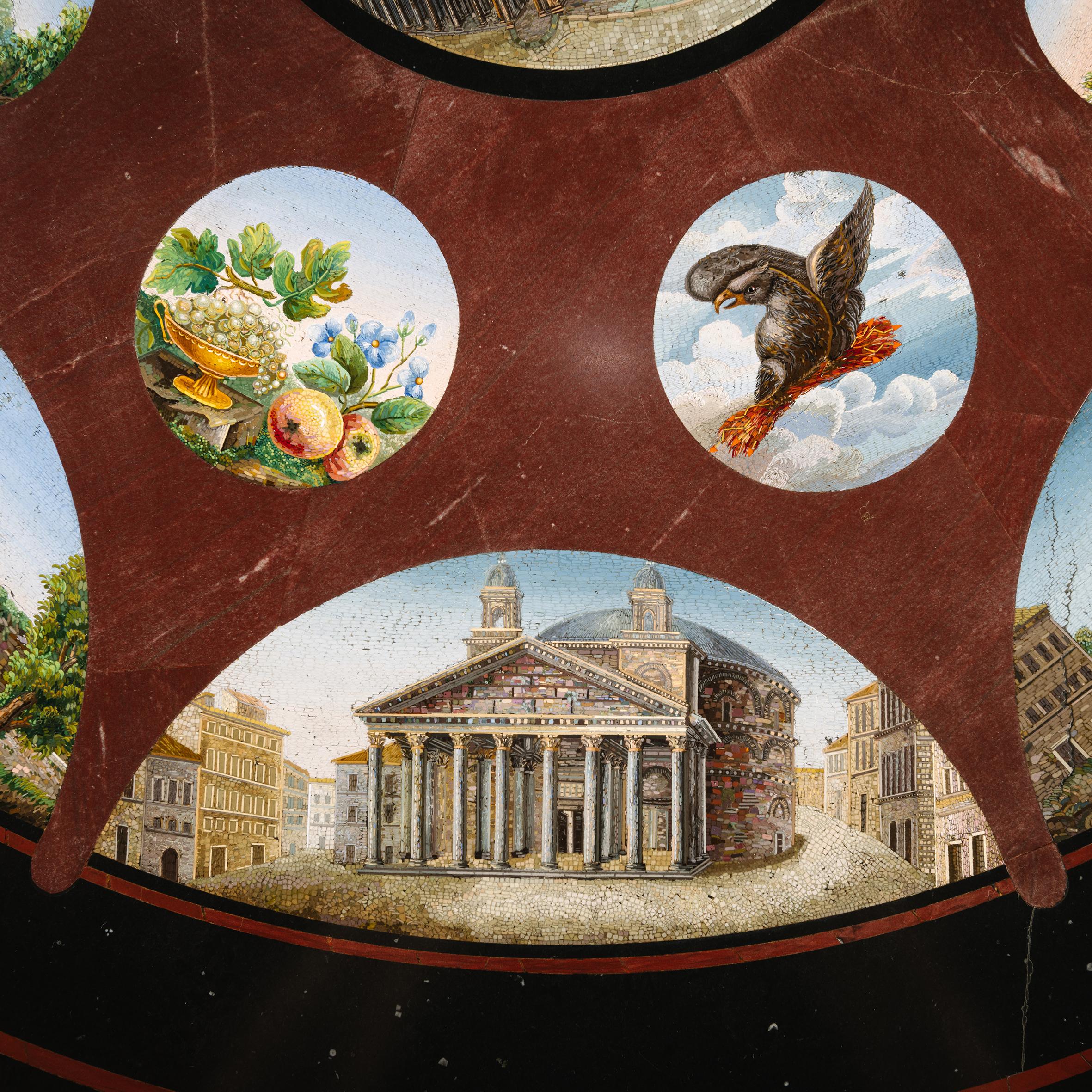 A Rare Micromosaic Table, Attributed to Michelangelo Barberi, Rome For Sale 5