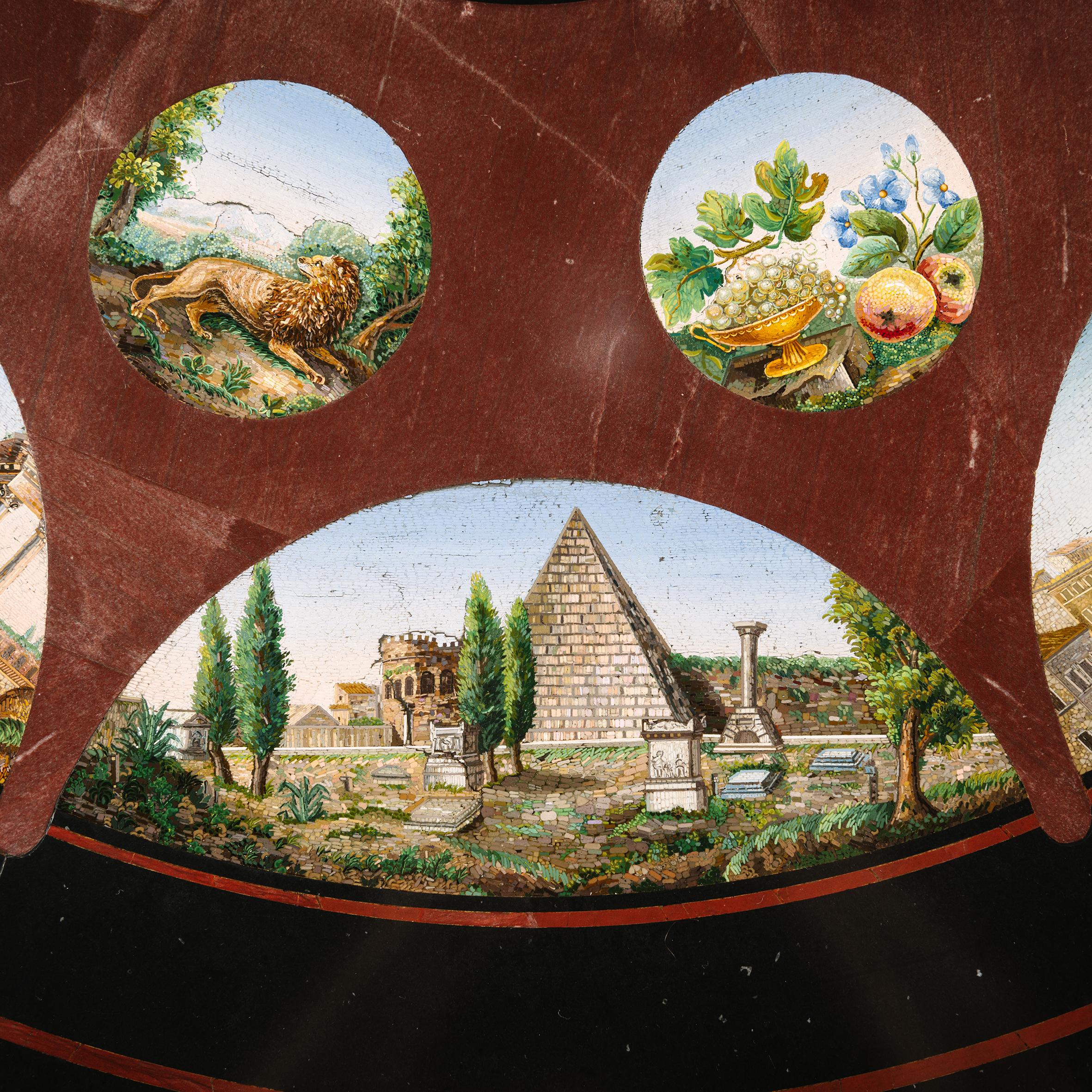 A Rare Micromosaic Table, Attributed to Michelangelo Barberi, Rome For Sale 7