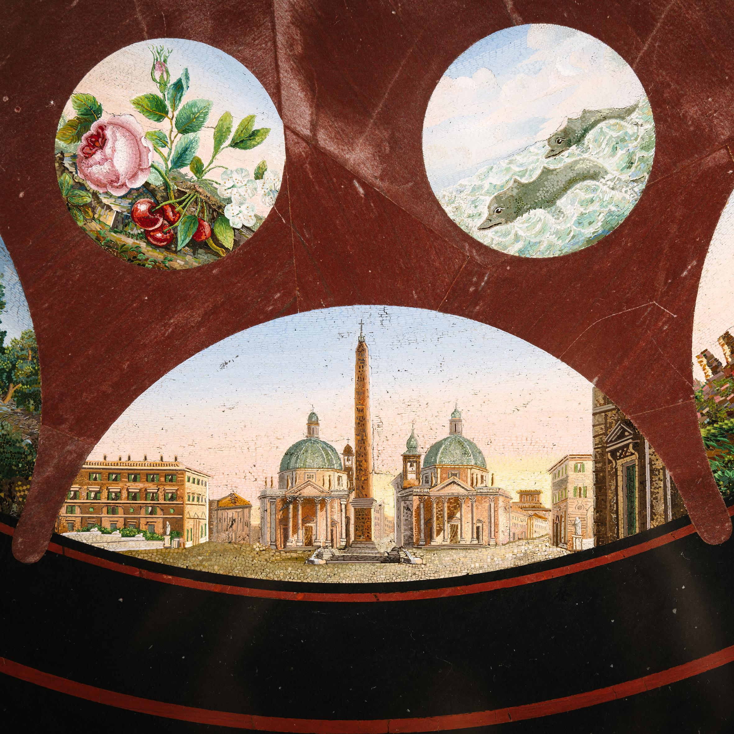 A Rare Micromosaic Table, Attributed to Michelangelo Barberi, Rome For Sale 14