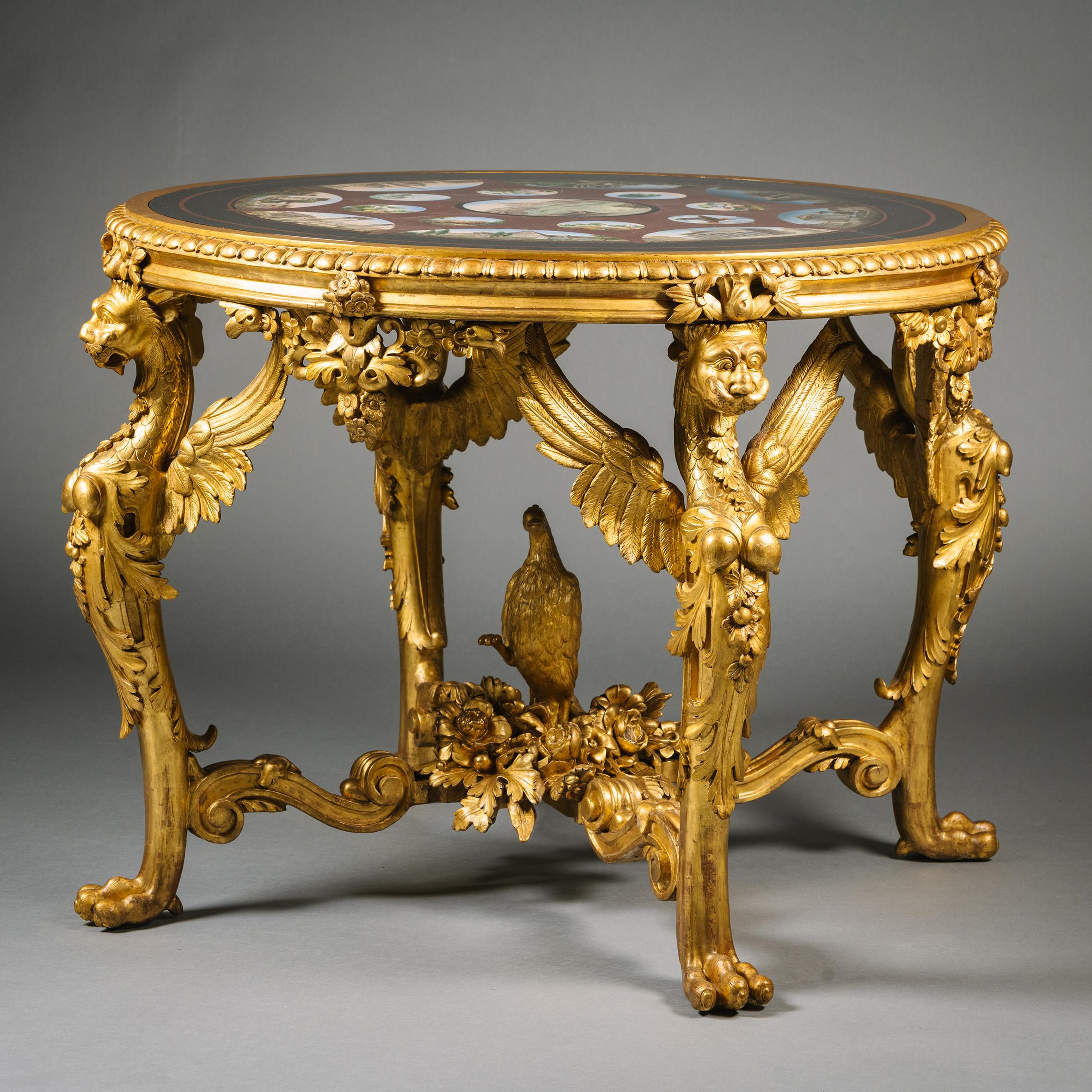 Italian A Rare Micromosaic Table, Attributed to Michelangelo Barberi, Rome For Sale