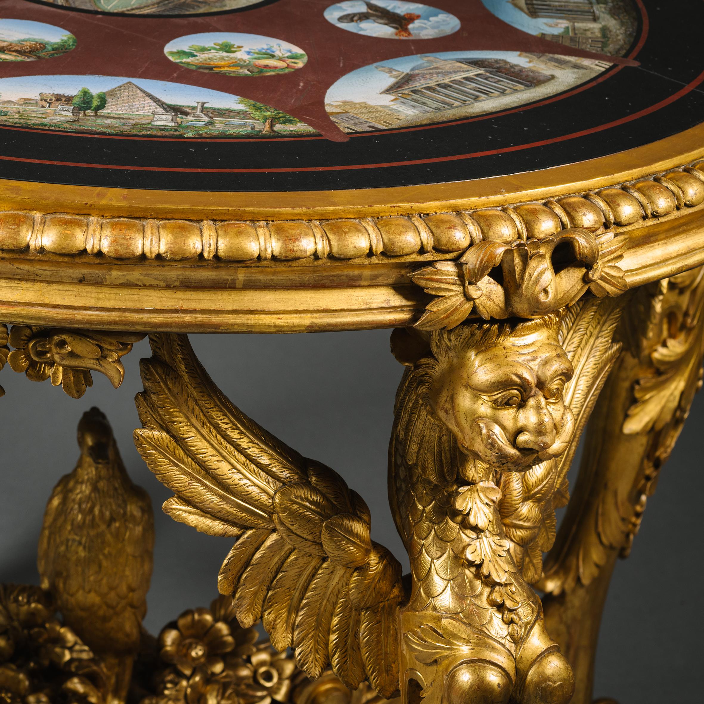 19th Century A Rare Micromosaic Table, Attributed to Michelangelo Barberi, Rome For Sale