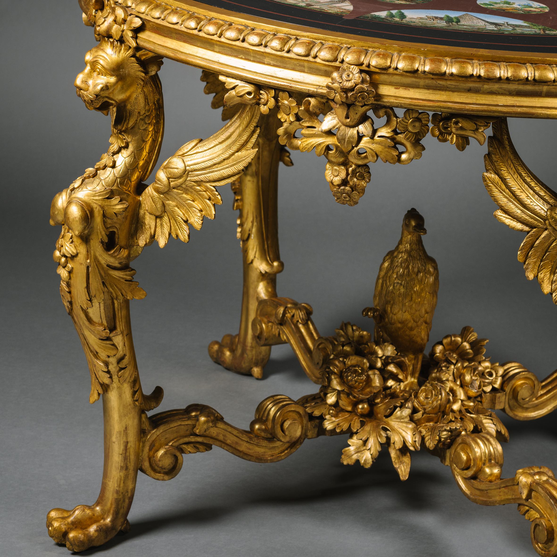 Marble A Rare Micromosaic Table, Attributed to Michelangelo Barberi, Rome For Sale