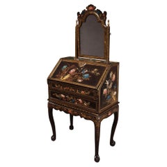 A rare mid 18th Century Chinese export lacquer bureau on stand circa 1750