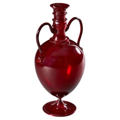 Rare Mid 19th Century Amphora Glass Vase