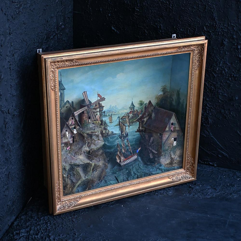 Early Victorian A rare mid-19th century French Louis Philippe musical automaton framed wall cloc For Sale