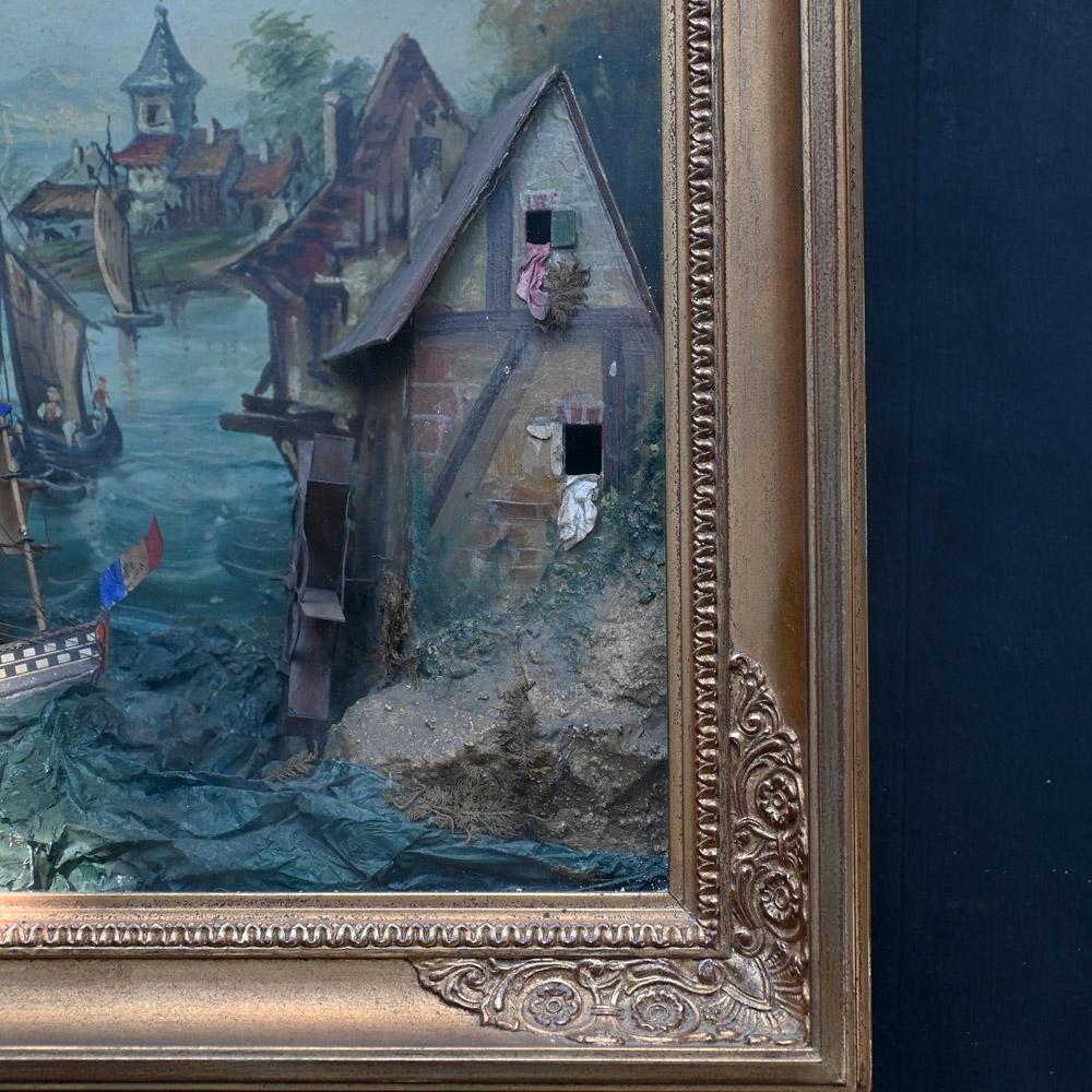 A rare mid-19th century French Louis Philippe musical automaton framed wall cloc For Sale 1