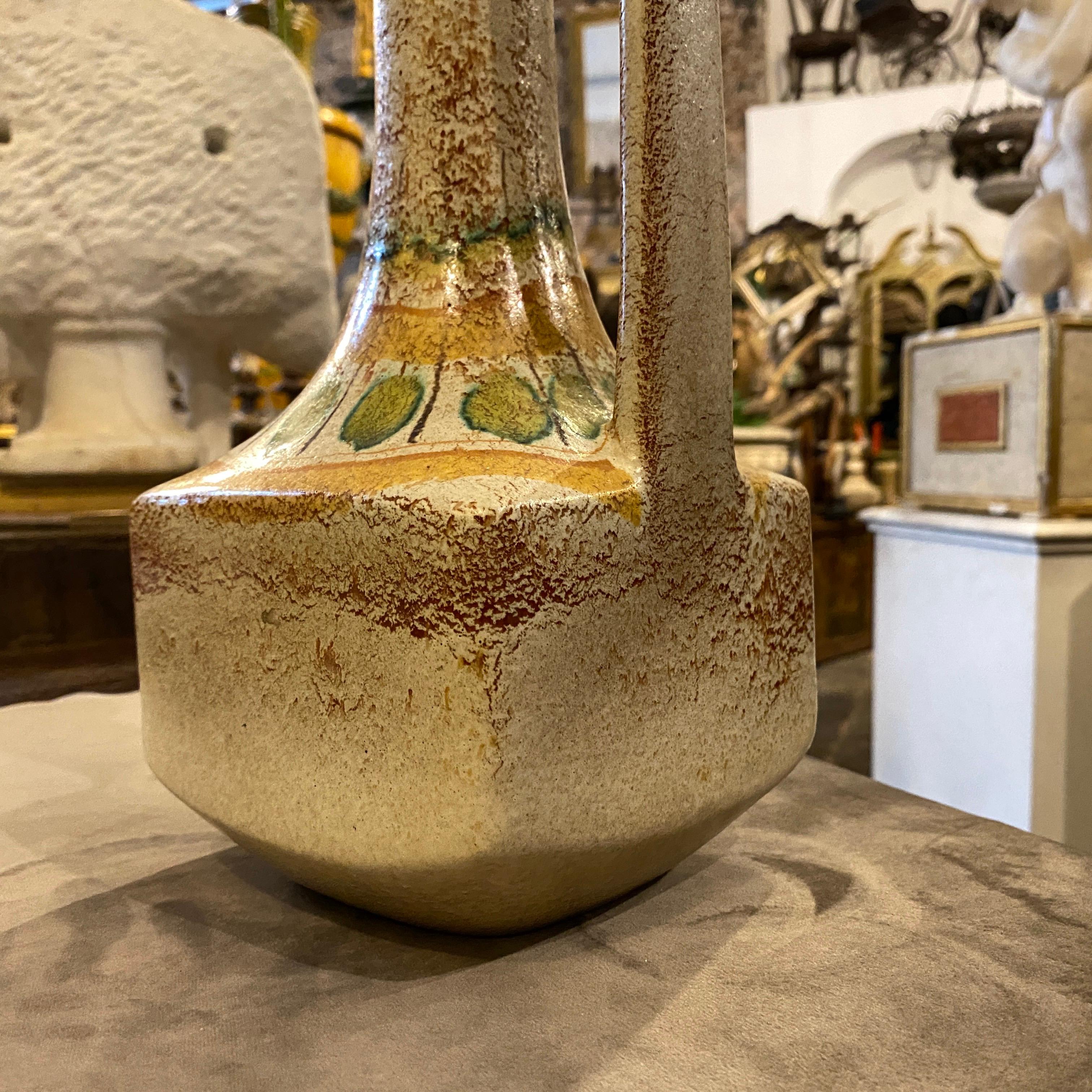 Ceramica Rara brocca italiana in ceramica del Mid-Century Modern degli anni '70 di Bertoncello in vendita