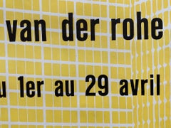 Rare Mies van der Rohe Exibition Poster Paris, 1950s