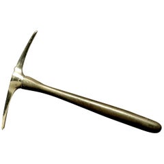 Used Miniature Sterling Silver & Ebony Pick-Axe by Rogers, Lunt & Bowlen, Circa 1910