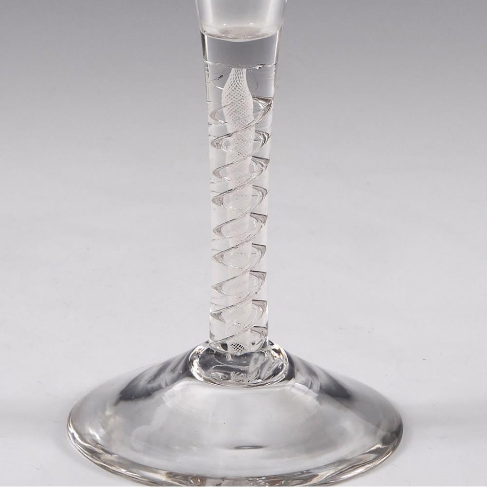 18th Century and Earlier A Rare Mixed Twist Champagne Flute, c1765 For Sale