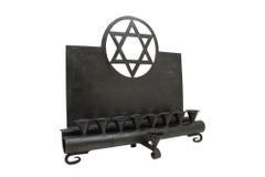 A Rare Modern Iron Hanukkah Lamp, Germany Circa 1930