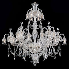 A Rare Monumental Cut-Crystal Twenty-Four-Light Chandelier, by F&C Osler