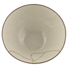 A Rare Moulded Dingyao 'Cranes And Fishes' Bowl, Northern Song - Jin Dynasty