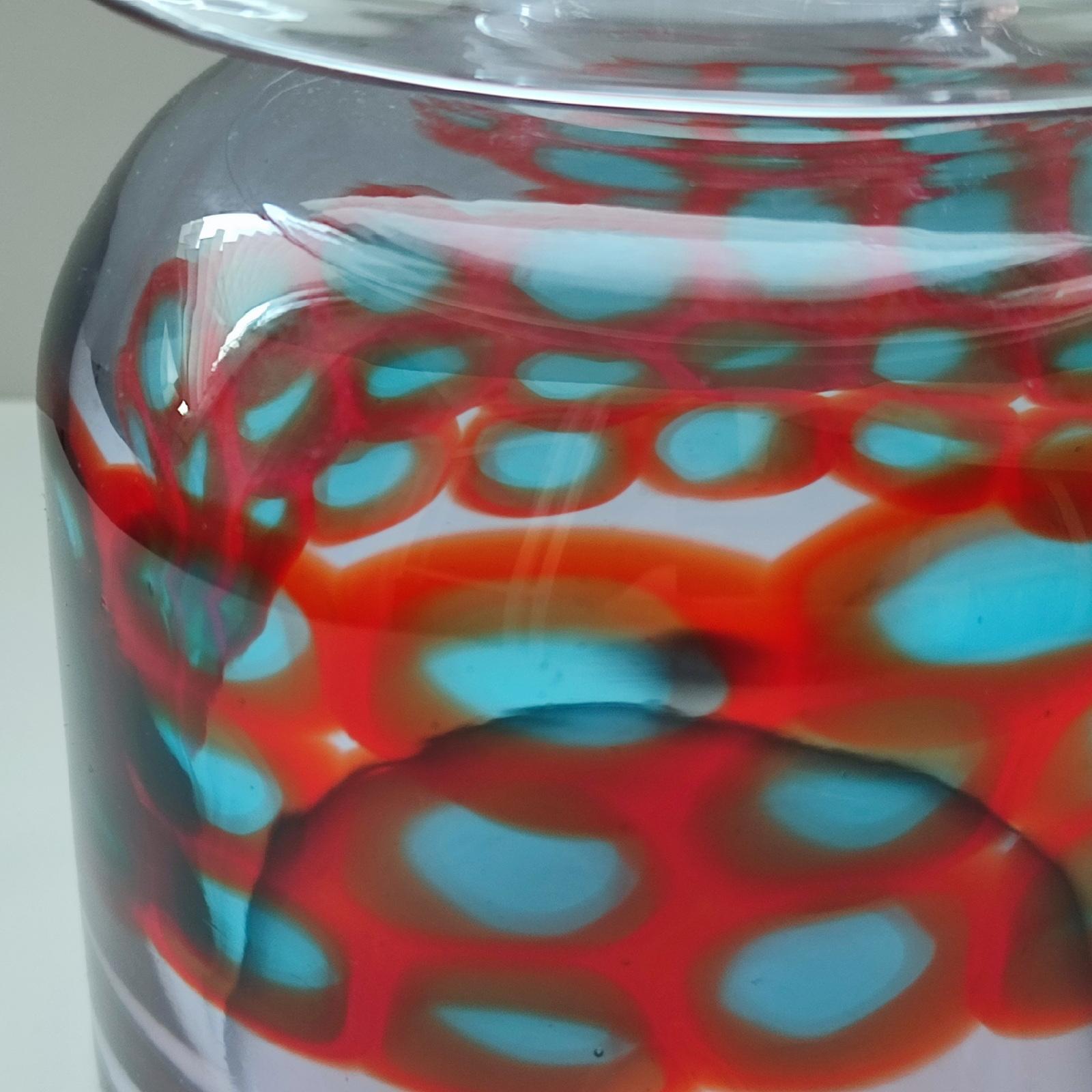 A Rare Murano Antonio da Ros, Gino Cenedese, Alexandrite Glass Vase Murrine Band 5