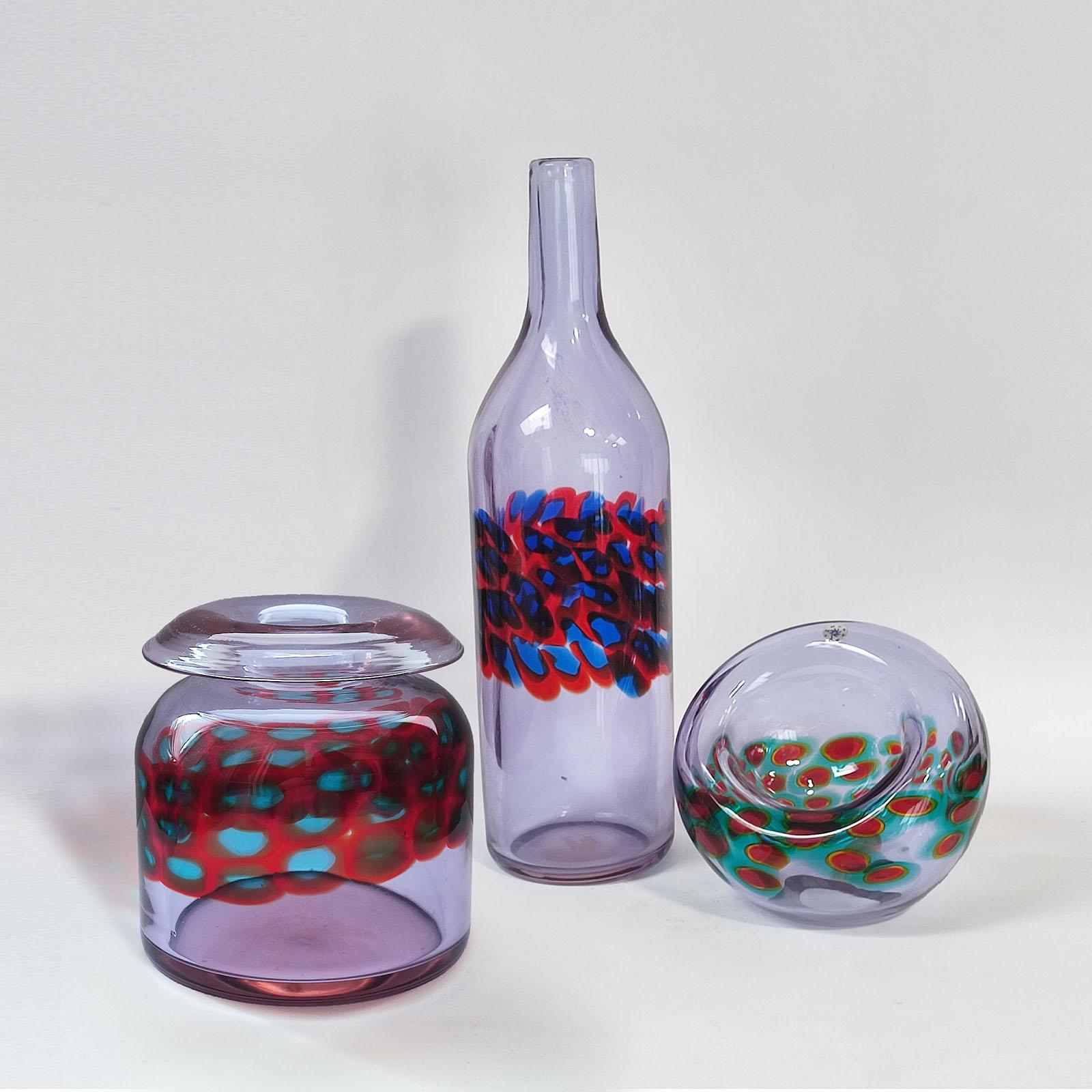 This is a scarce and hard-to-find version of this specific vase model with an everted rim designed by Antonio da Ros and executed by Gino Cenedese. The only one in Alexandrite glass we know of was sold at Wright's on June 9, 2012, lot nr.