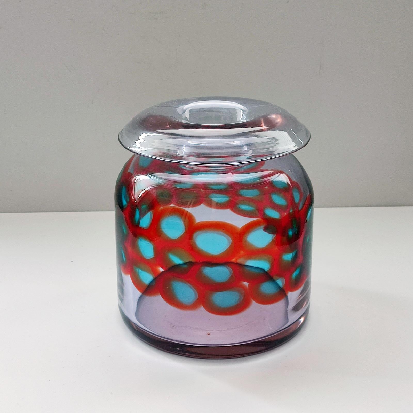 A Rare Murano Antonio da Ros, Gino Cenedese, Alexandrite Glass Vase Murrine Band 4