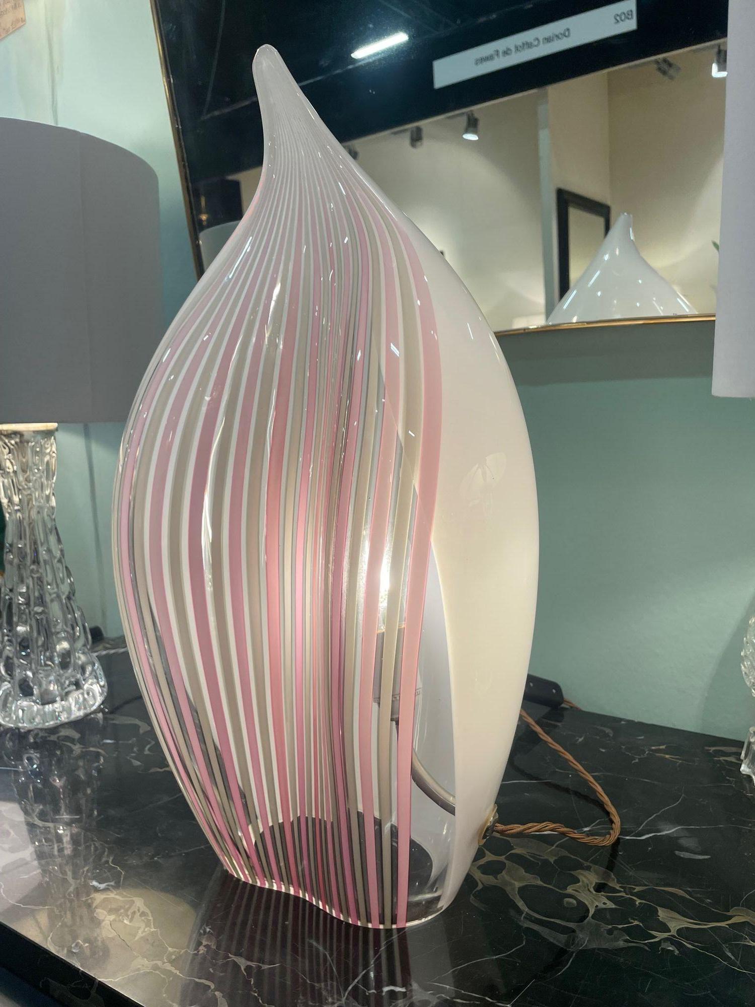 Rare Murano Glass Tear Drop Shaped Lamp by Lino Tagliapietra for La Murrina For Sale 3