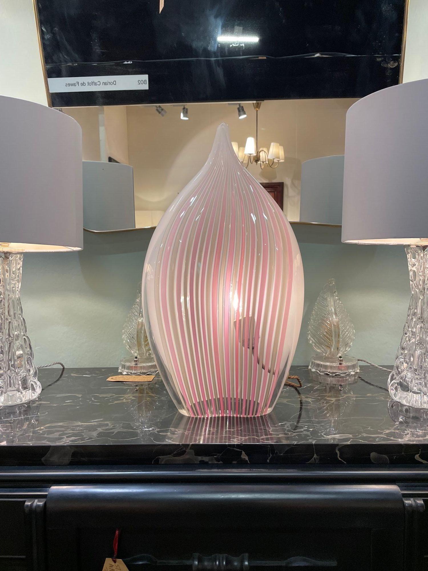 Rare lampe en verre de Murano en forme de goutte d'eau de Lino Tagliapietra pour La Murrina en vente 5
